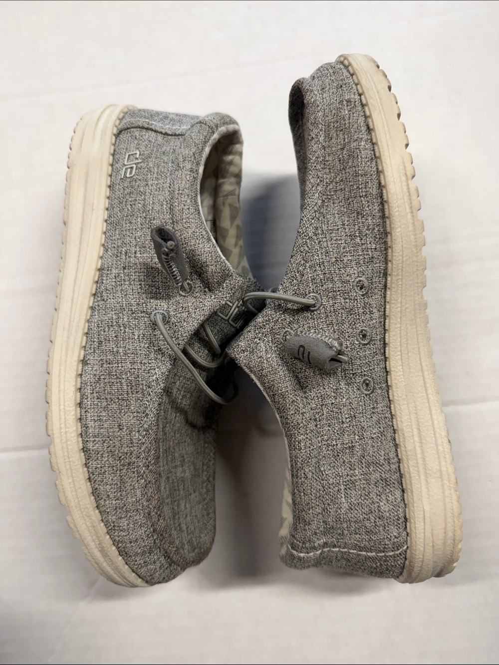 Hey Dude Casual Slip-On Loafers in Gray and Cream